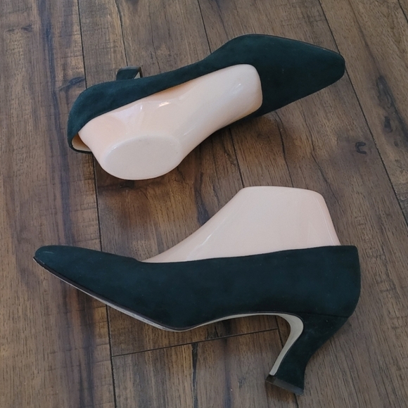 Vintage - Nine West Forest Green Heels - Picture 1 of 6